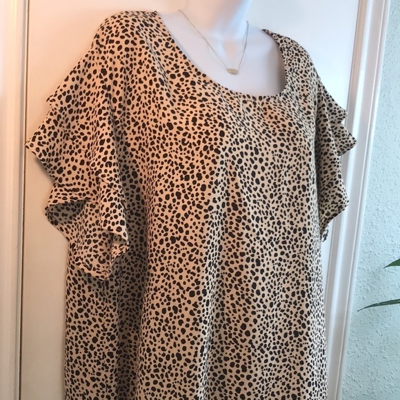 She + Sky Cheetah Print Pullover Top Size 1XL - Picture 5 of 12